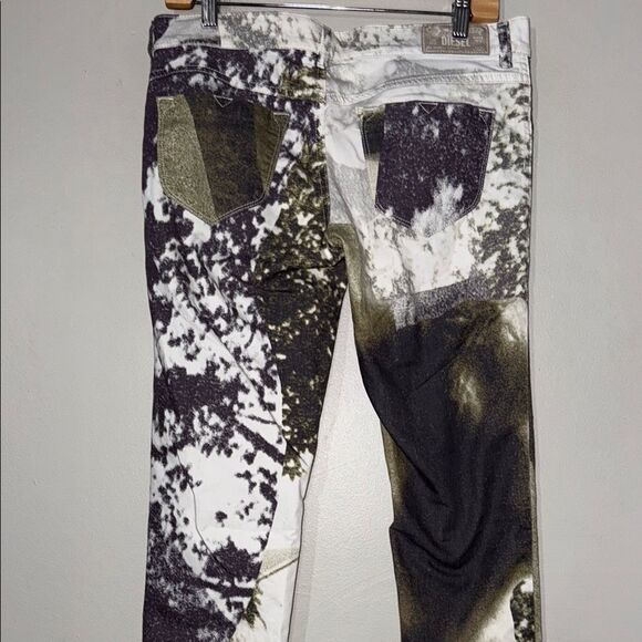 Women's Diesel Livier Super Slim Jegging Low Waist Pant Printed 31 - Picture 10 of 12